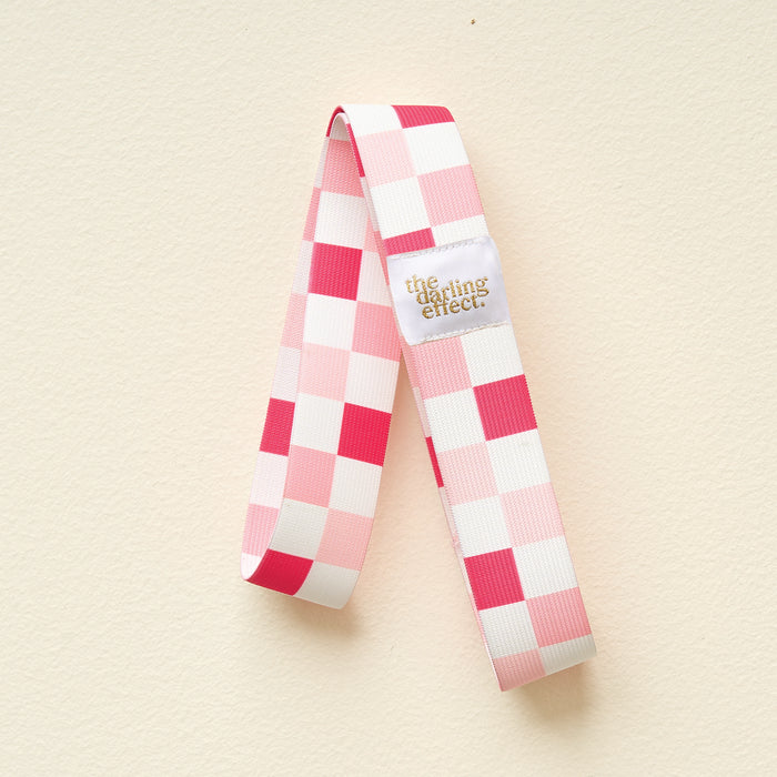 Put Towel Band-Check Hot Pink Stay