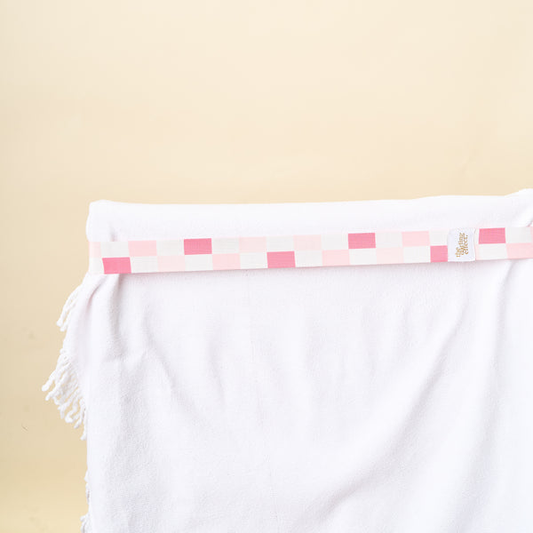 Put Towel Band-Check Hot Pink Stay