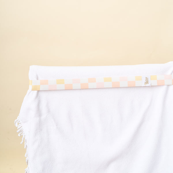 Put Towel Band-Check Peach Stay
