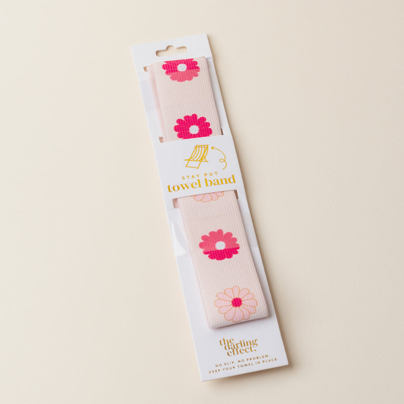 Put Towel Band-Darling Daisy Hot Pink Stay