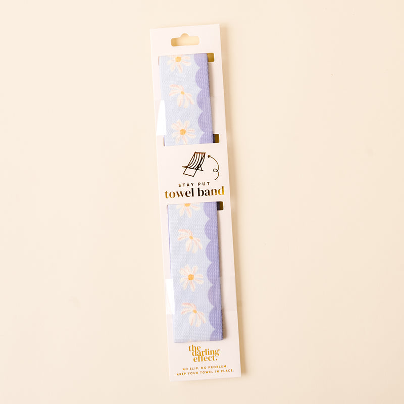 Put Towel Band-Scalloped Floral Purple Stay