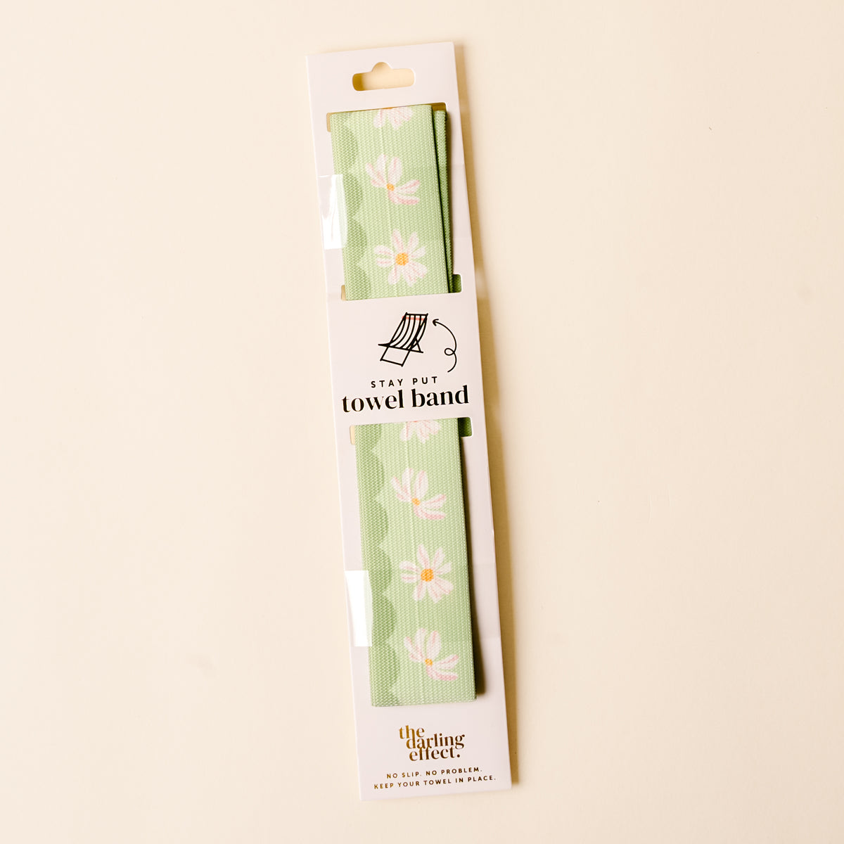 Scalloped Floral Sage Stay Put Towel Band