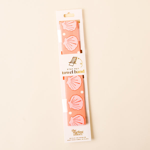 Put Towel Band-Seashells Coral Stay