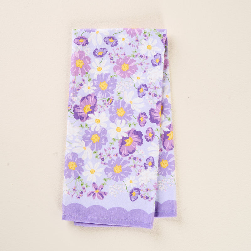 Bouquet Beauty Purple Tea Towel