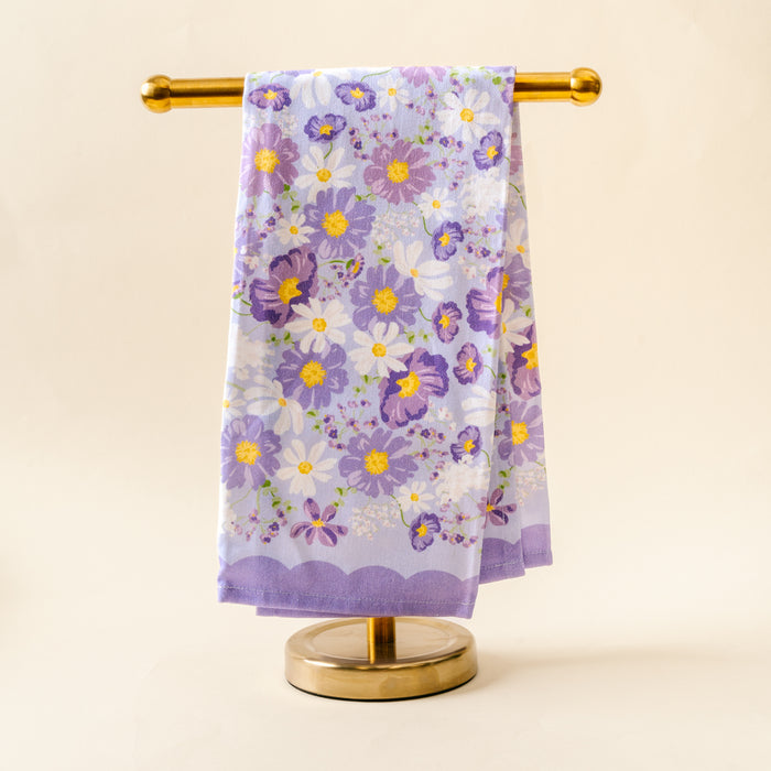 Bouquet Beauty Purple Tea Towel