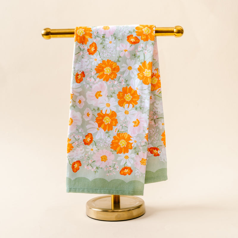 Bouquet Beauty Sage Tea Towel