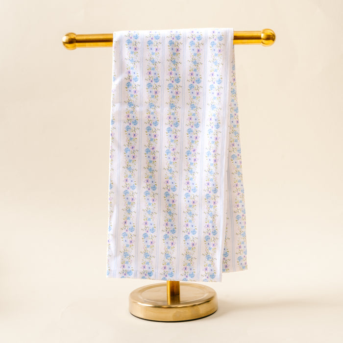 Petal Parade Blue Tea Towel