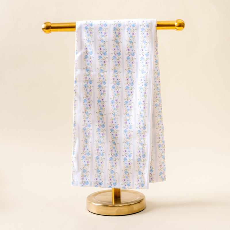 Petal Parade Blue Tea Towel