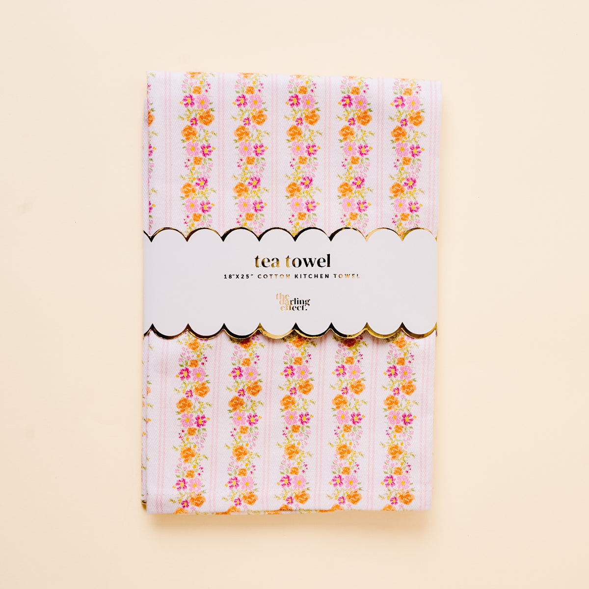 Petal Parade Pink Tea Towel