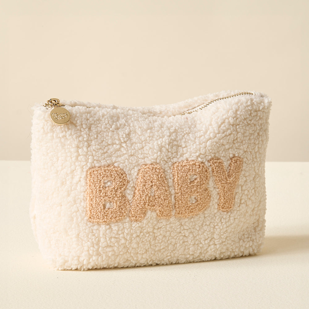Sherpa Zippered Teddy Pouch - Baby