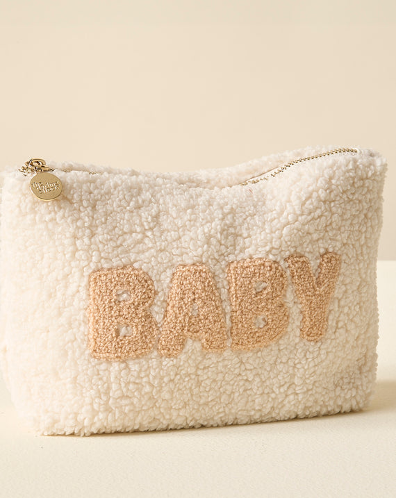 Sherpa Zippered Teddy Pouch - Baby