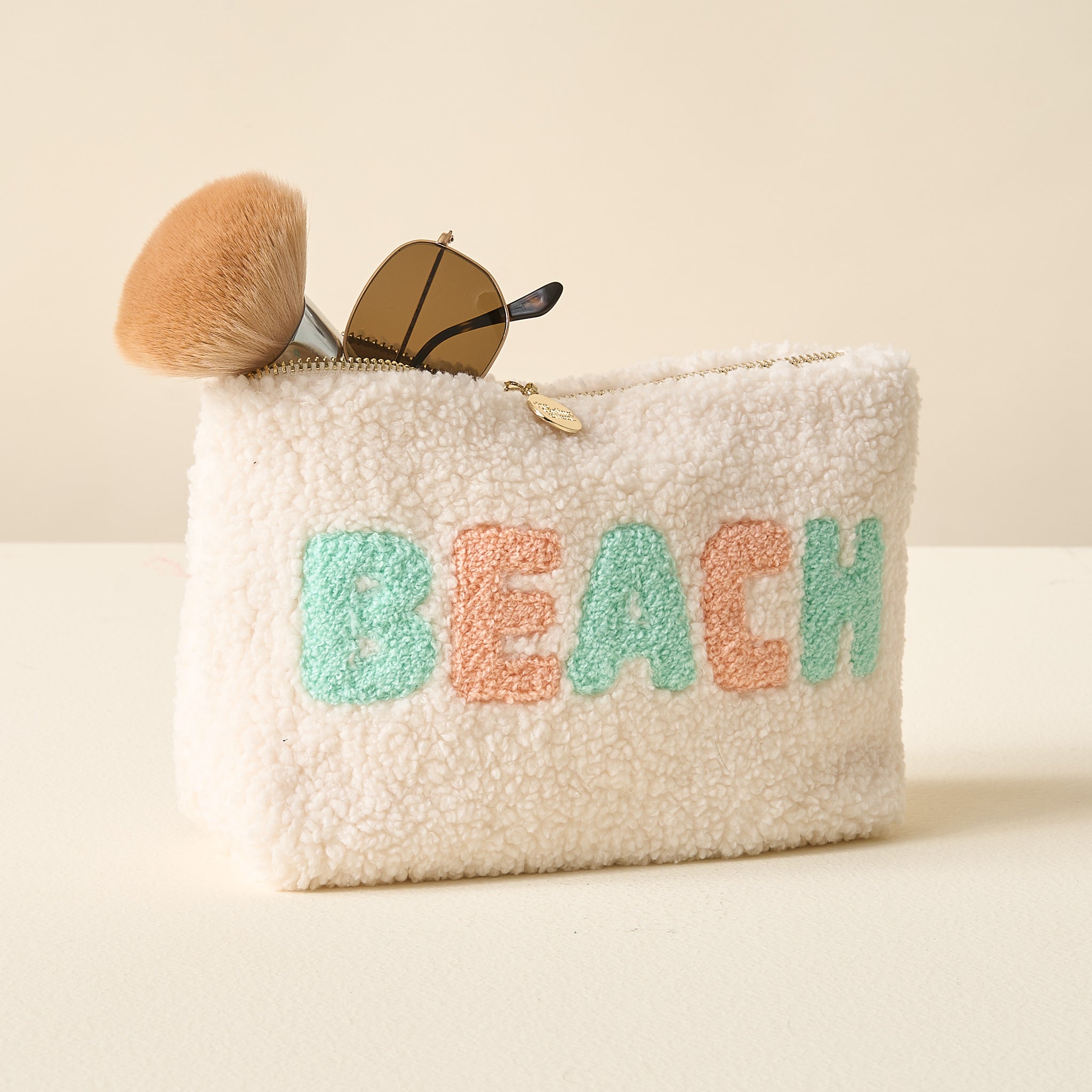 Zippered Teddy Pouch - Beach