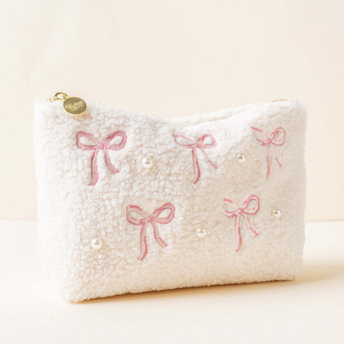 Bows Pink Teddy Pouch