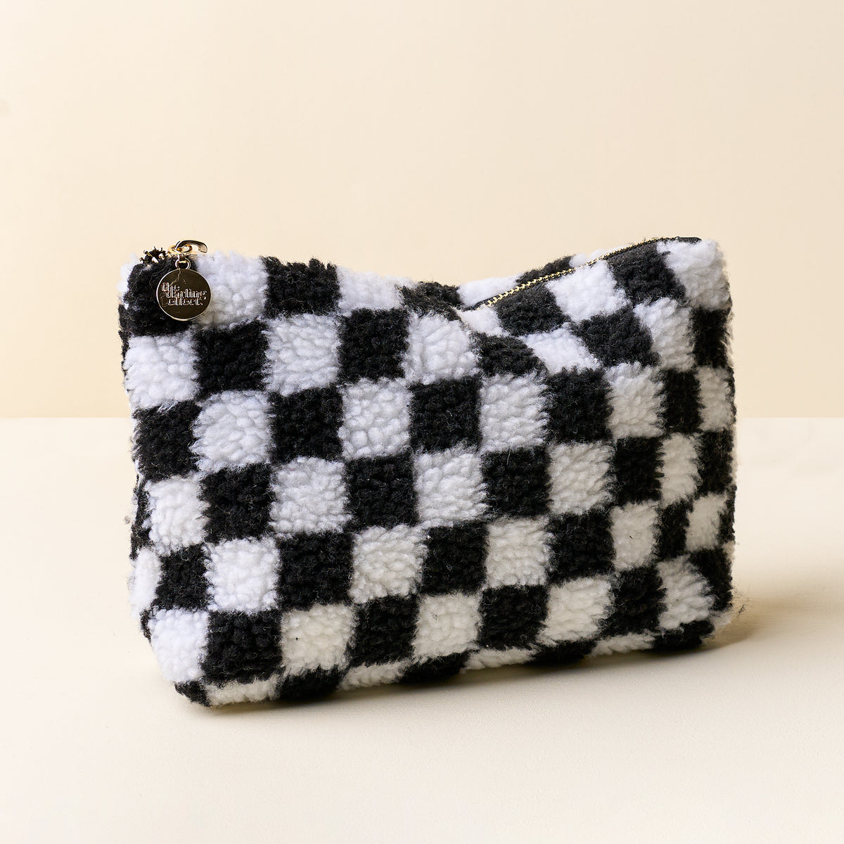 Check Black Teddy Pouch