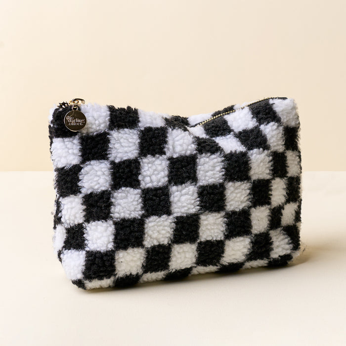 Check Black Teddy Pouch