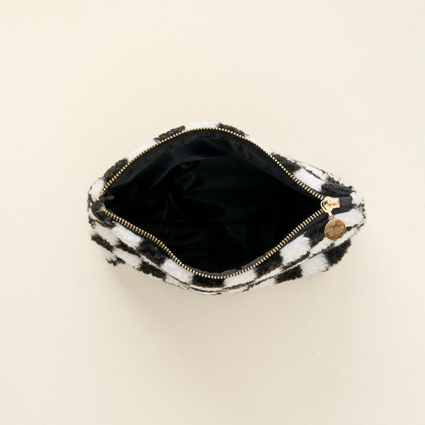 Check Black Teddy Pouch