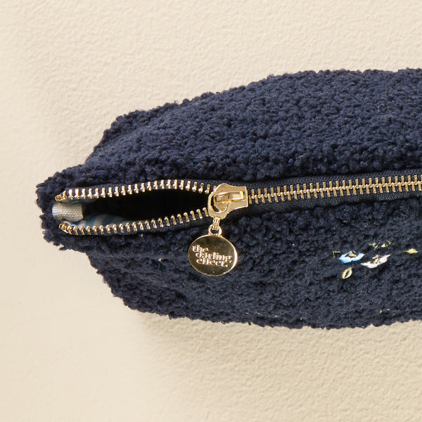 Dainty Floral Navy Teddy Pouch