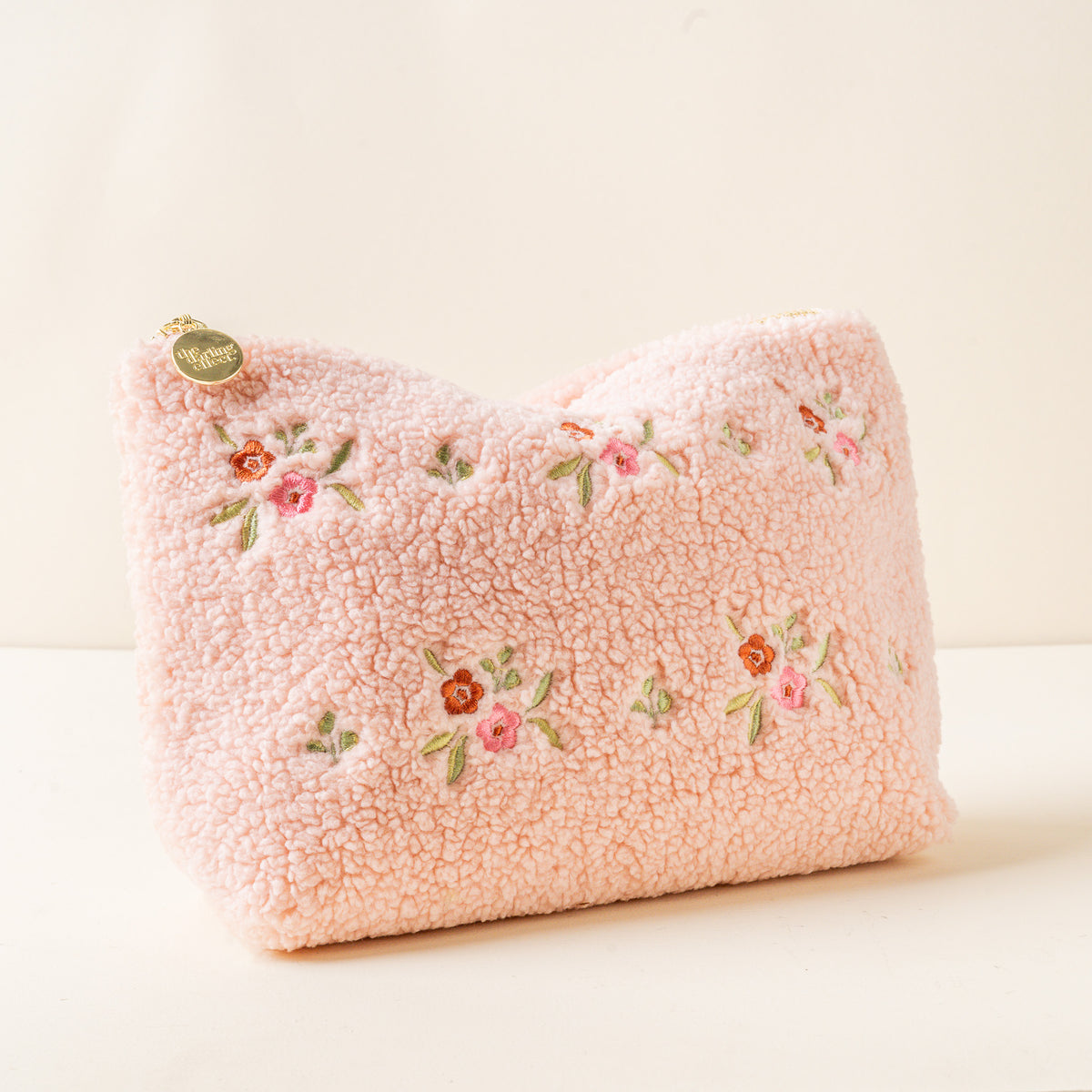 Dainty Floral Pink Teddy Pouch