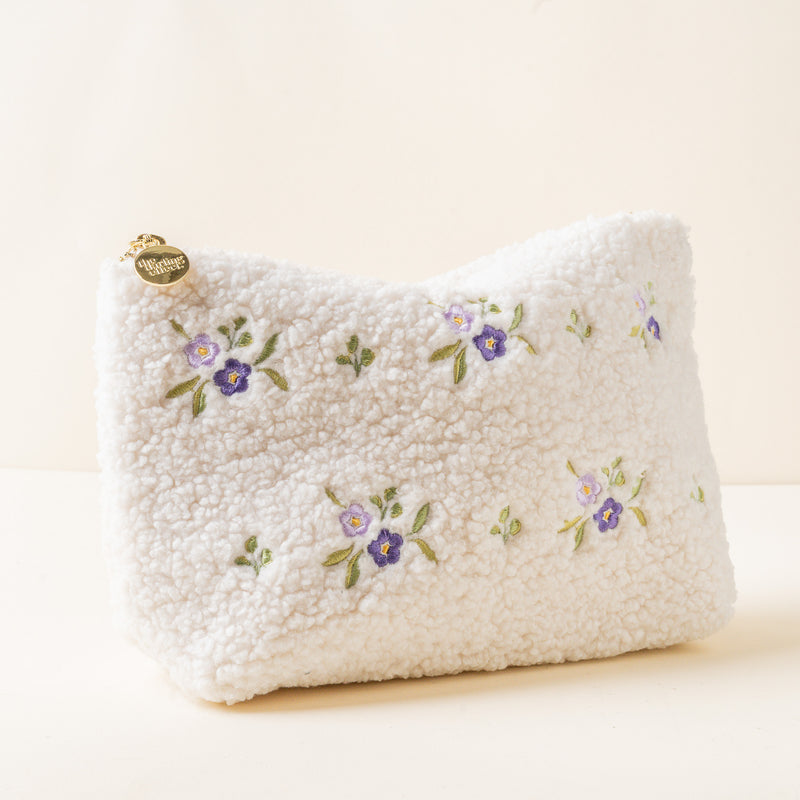 Dainty Floral Purple Teddy Pouch