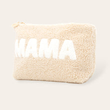 Load image into Gallery viewer, Sherpa Zippered Teddy Pouch - Mama
