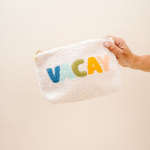 Load image into Gallery viewer, Sherpa Zippered Teddy Pouch - Vacay
