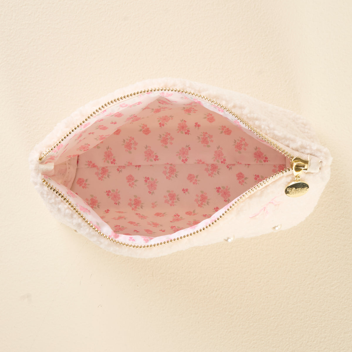 Bows Pink Teddy Pouch