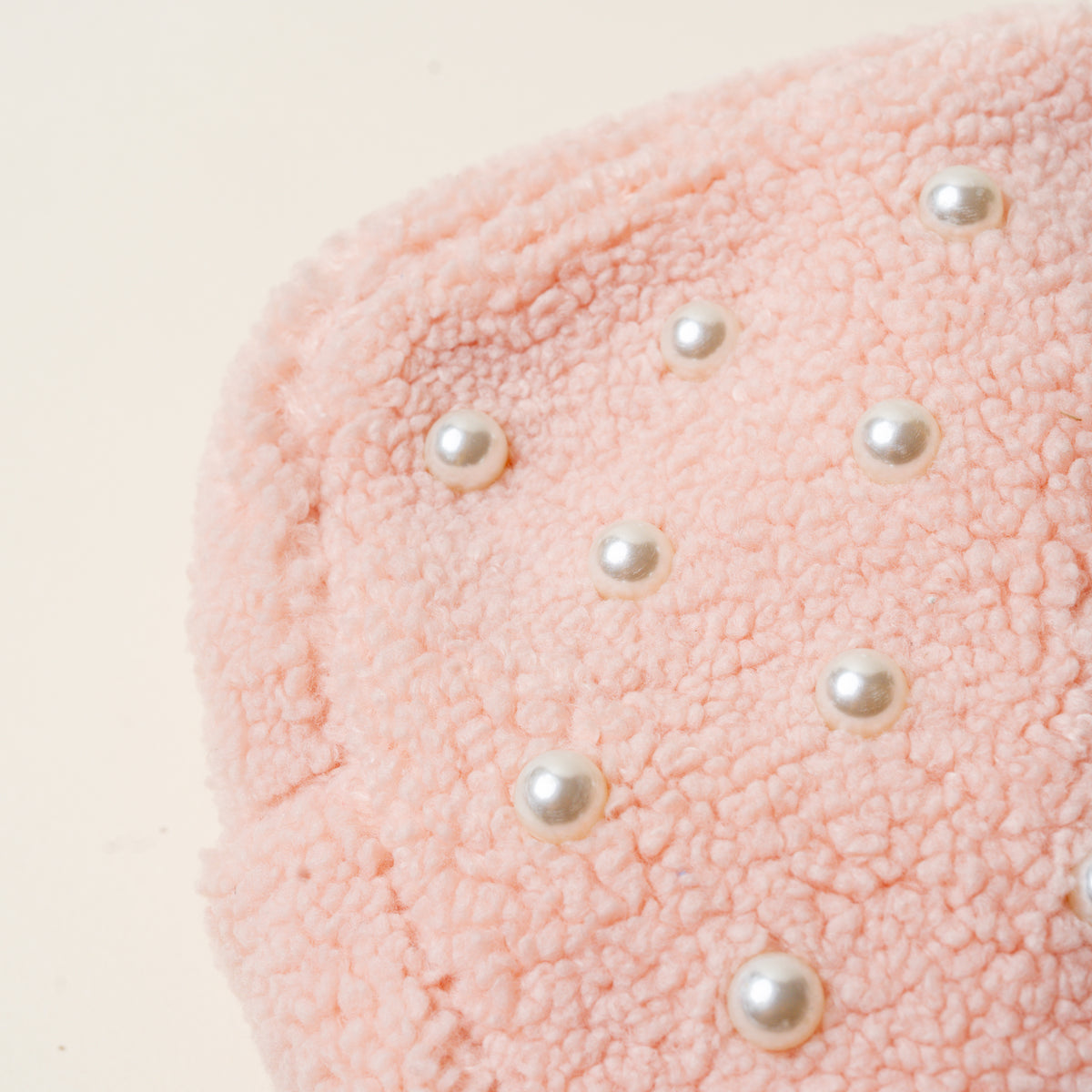 Square Pearl Blush Teddy Pouch