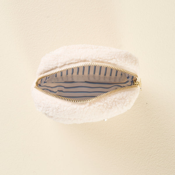 Square Seashells & Pearls Teddy Pouch
