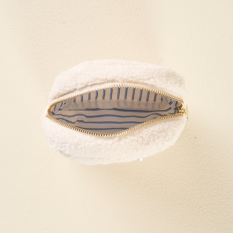 Square Seashells & Pearls Teddy Pouch