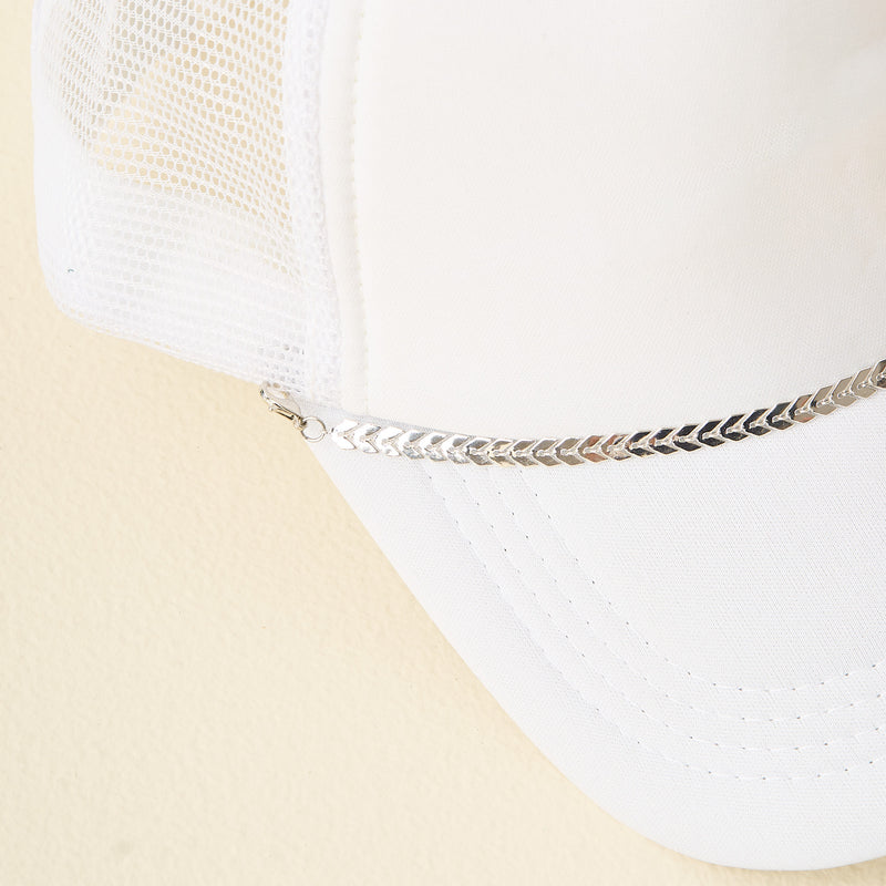 Silver-Leaf Chain Trucker Hat Chain
