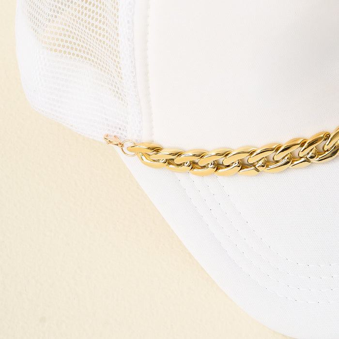 Acrylic Link Gold Trucker Hat Chain