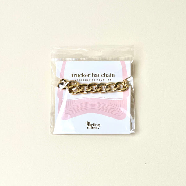Acrylic Link Gold Trucker Hat Chain