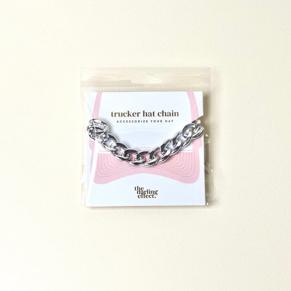 Acrylic Link Silver Trucker Hat Chain