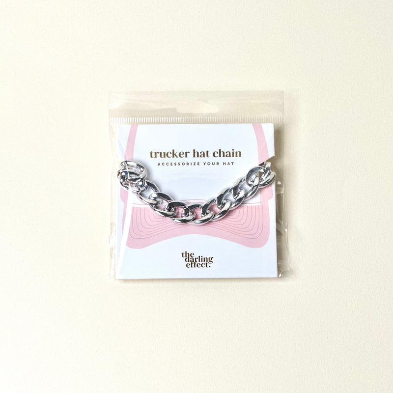 Acrylic Link Silver Trucker Hat Chain