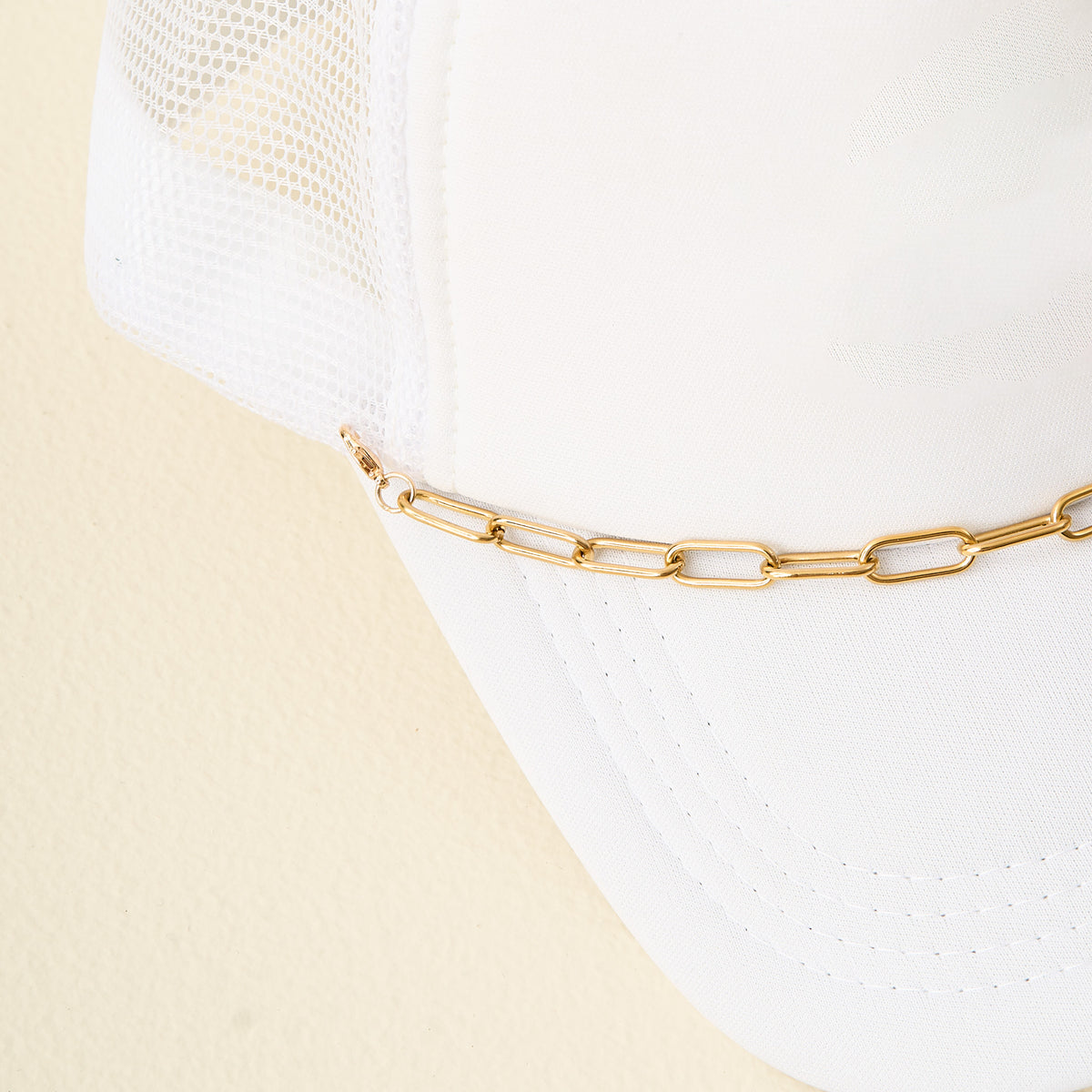 Gold Paperclip Trucker Hat Chain