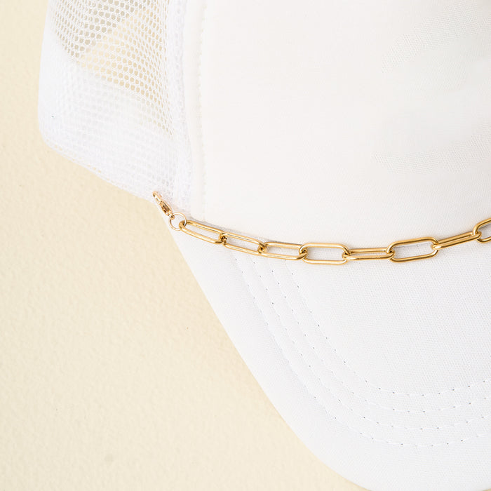 Gold Paperclip Trucker Hat Chain