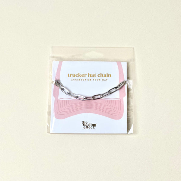 Paperclip Chain-Silver Trucker Hat Chain