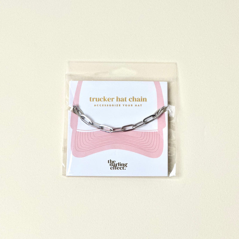 Paperclip Chain-Silver Trucker Hat Chain