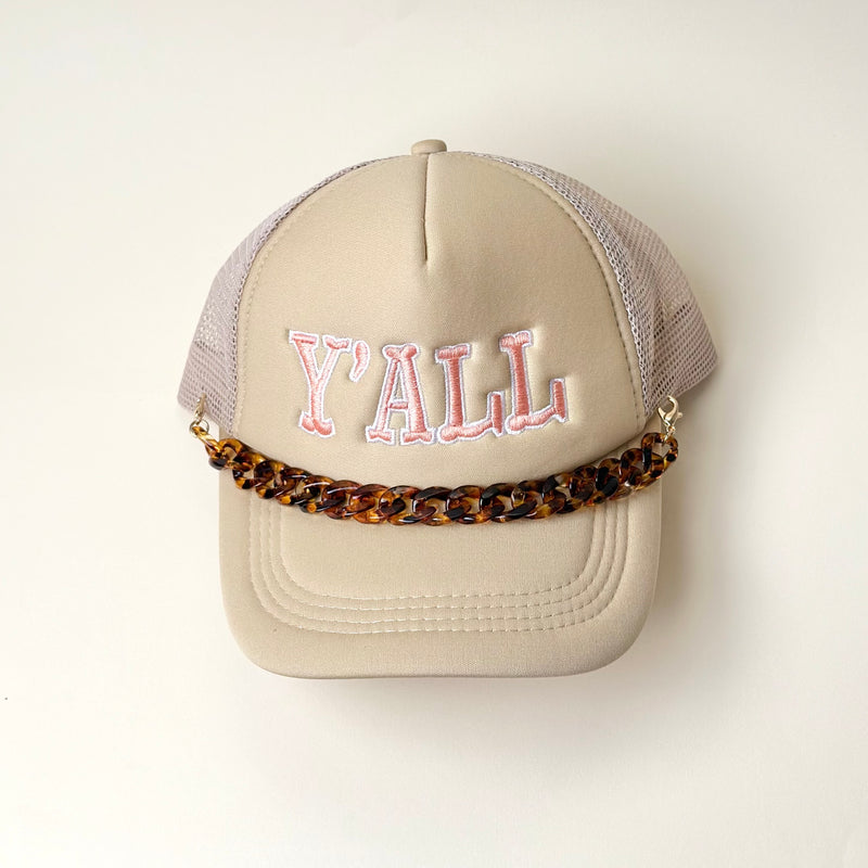 Acrylic Tortoise Trucker Hat Chain