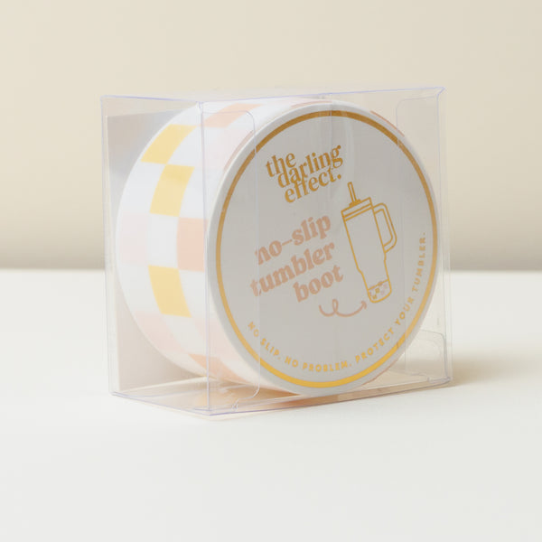 Check Peach Tumbler Silicone Boot