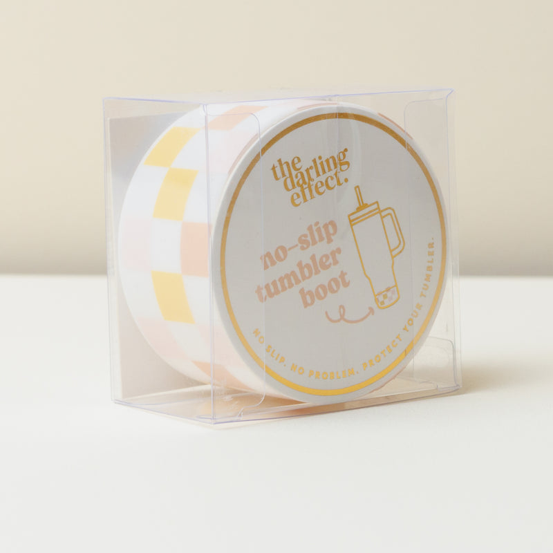Check Peach Tumbler Silicone Boot