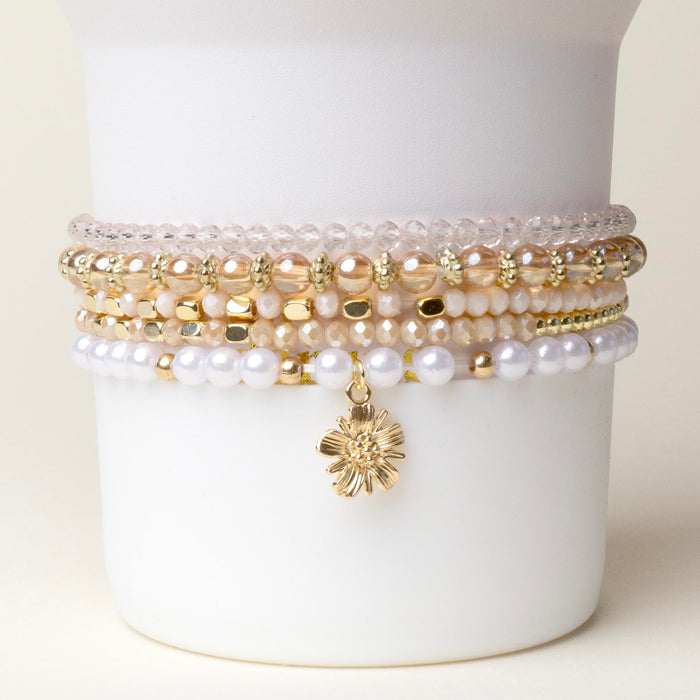 Champagne Bliss Tumbler Bracelet Stack