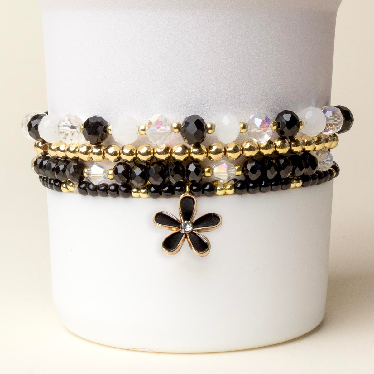 Midnight Glam Tumbler Bracelet Stack