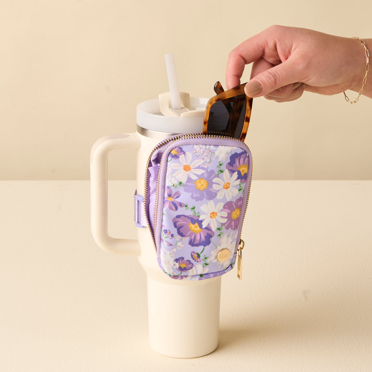 Bouquet Beauty Purple Tumbler Fanny Pack