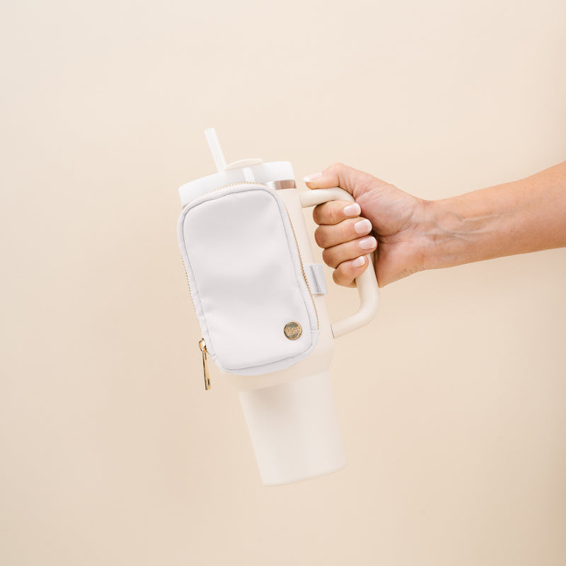 White Tumbler Fanny Pack