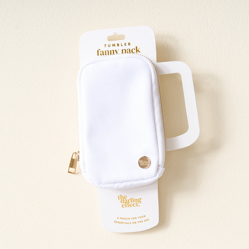 White Tumbler Fanny Pack