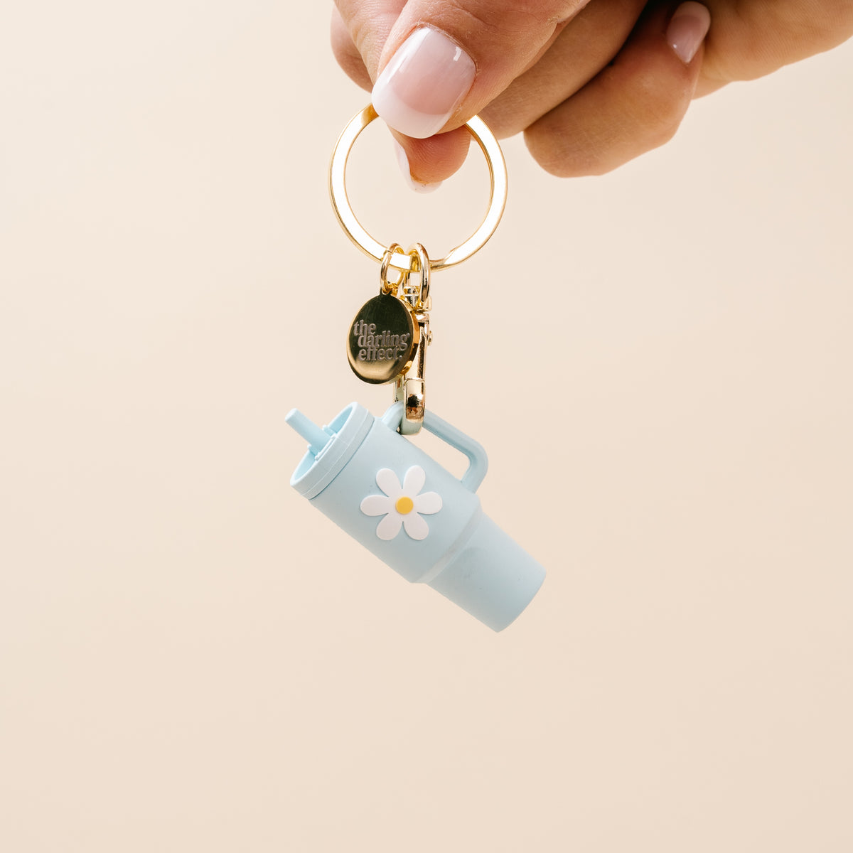 Aqua Tiny Tumbler Keychain