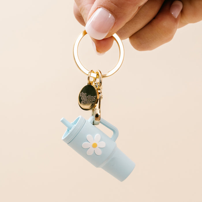 Aqua Tiny Tumbler Keychain