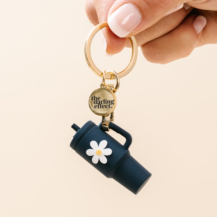 Navy Tiny Tumbler Keychain