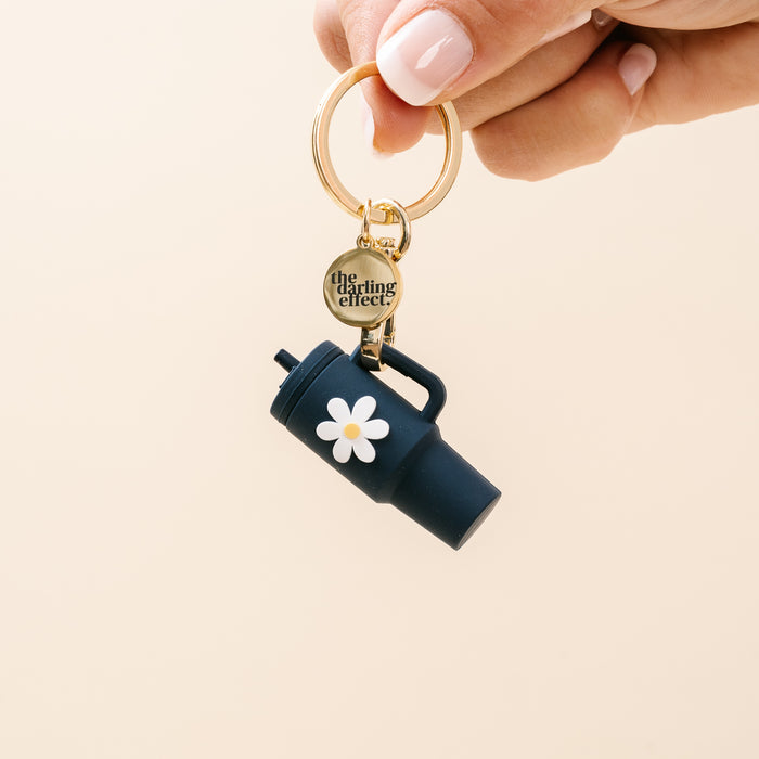 Navy Tiny Tumbler Keychain